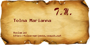 Tolna Marianna névjegykártya