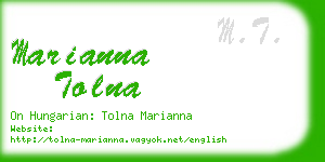 marianna tolna business card